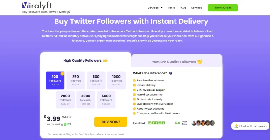 Viralyft Buy Twitter Followers