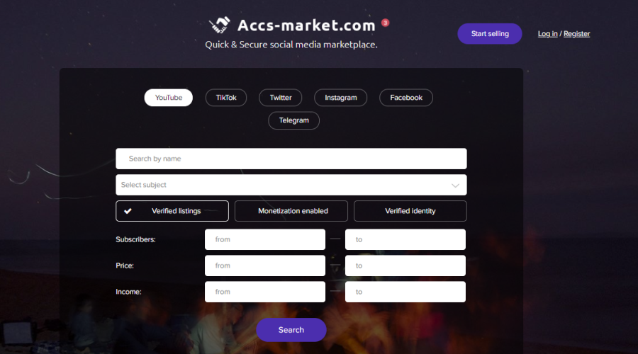 ACCS Market Buy YouTube Channels