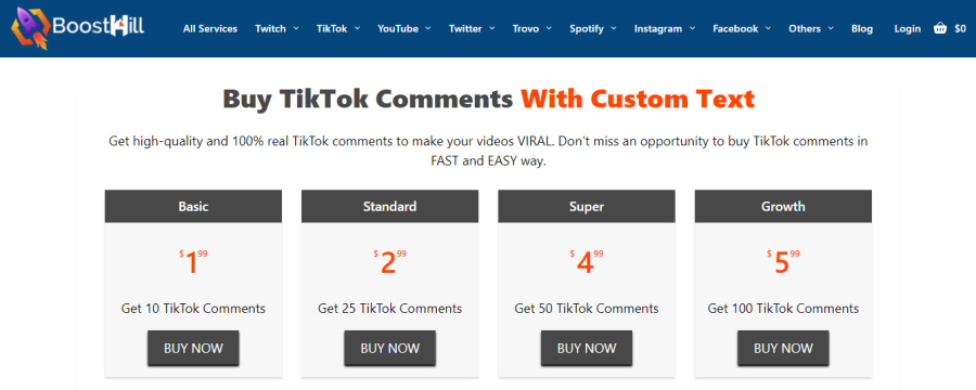 Boost Hill Buy TikTok Comments