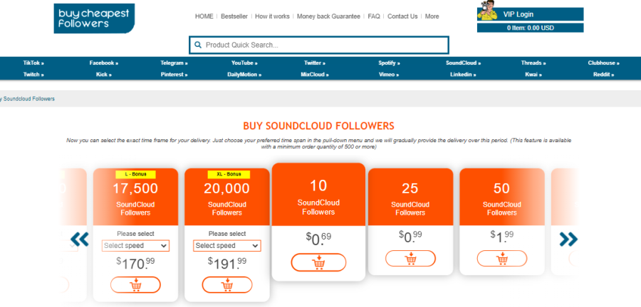 BuyCheapestFollowers Buy SoundCloud Followers