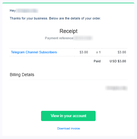 Email Receipt