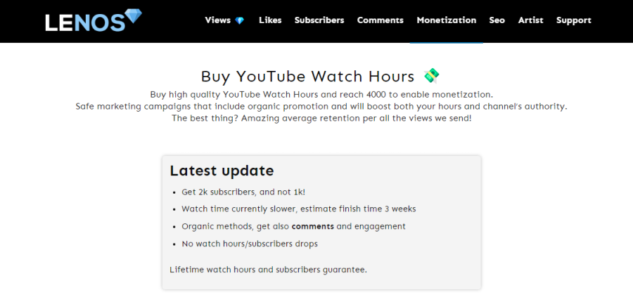 Lenos Tube Buy YouTube Watch Hours