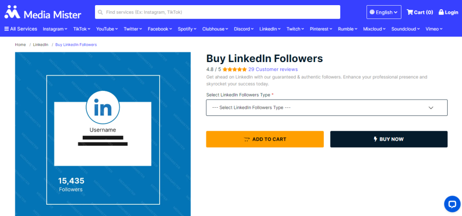 MediaMister Buy Linkedin Followers