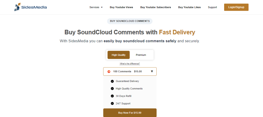 Sides Media Buy SoundCloud Comments