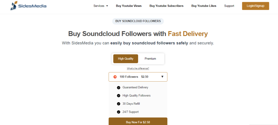 SidesMedia Buy SoundCloud Followers