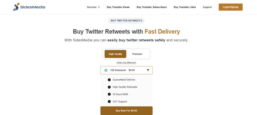 Sidesmedia Buy Twitter Retweets