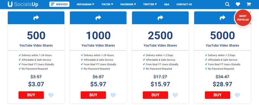 SocialsUp Buy YouTube Shares