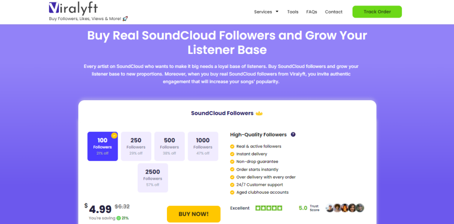 Viralyft Buy SoundCloud Followers