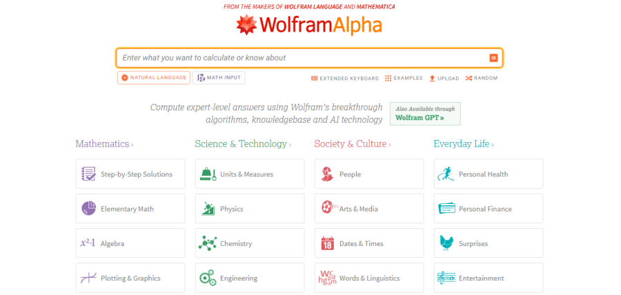 Wolfram Alpha Math Solver