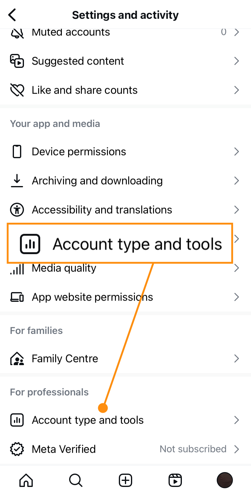 Account Type and Tools