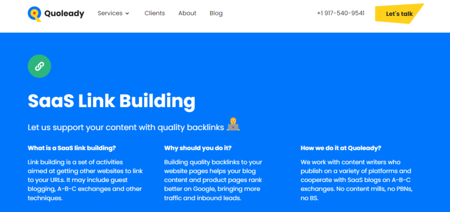 Quoleady Saas Link Building