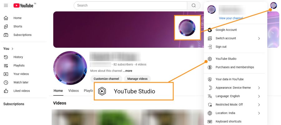 Go YouTube Studio